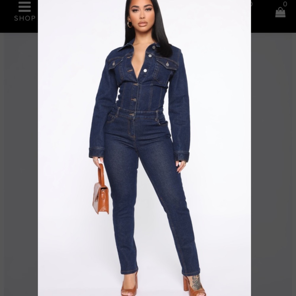 Giddy Up Denin Jumpsuit NWT—SIZE M